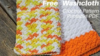 Make Free Creamsicle Dishcloth Crochet Pattern Cotton Yarn Easy [upl. by Zsazsa]