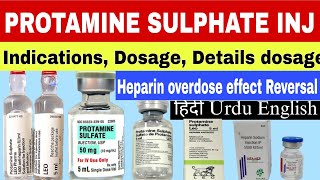 Protamine sulfate injection uses  antidote of heparin protamine dose  heparin bleeding management [upl. by Hegarty]