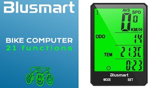 Compteur de Vélo Sans Fil Waterproof LCD BLUSMART [upl. by Nnyla988]