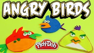 DibusYmas Play Doh How to make Angry Birds with playdough by Unboxingsurpriseegg [upl. by Guenzi854]