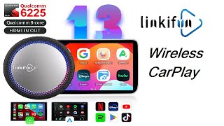 Linkifun GT7H Android 13 Smart AI Box Wireless CarPlayAndroid Auto Adapter [upl. by Eanil]