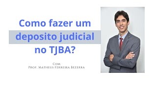 Como fazer deposito judicial TJBA [upl. by Anahtor889]