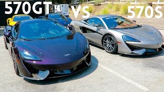 2017 Mclaren 570GT VS 570S Head to Head [upl. by Aneram402]