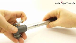 ride2getherde  TOPEAK Minipumpe Pocket Rocket MasterBlaster [upl. by Anitnemelc]