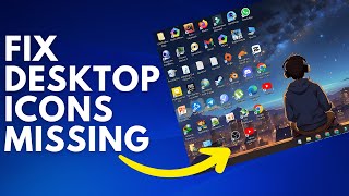 Fix Desktop Icons Missing windows 10  Desktop icons not showing windows 11 [upl. by Eelannej]