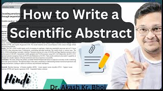 How to Write a Scientific Abstract  Hindi [upl. by Adriell622]