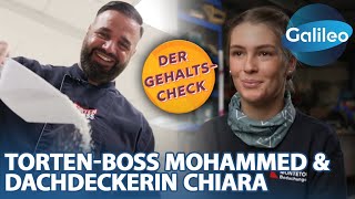 Was bleibt am Ende des Monats übrig GehaltsCheck mit Dachdeckerin Chiara amp TortenBoss Mohammed [upl. by Keavy568]