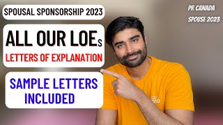 ALL my LETTERS of EXPLANATION  FAMILY REFERENCE LETTER SAMPLES PR Canada  Sponsor Spouse 2022 [upl. by Sheena]