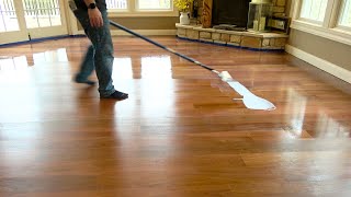 How To Apply Polyurethane To Wood Floors [upl. by Callean]