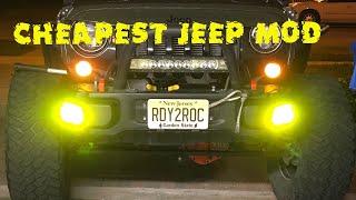 Cheapest Jeep modification Must See Tinting Fog lamps [upl. by Hsreh]