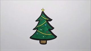 Zo teken je een kerstboom  How to draw a christmas tree [upl. by Luhe]