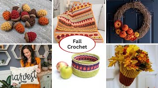 10 Fun Fall Crochet Patterns for Home Decor [upl. by Appolonia]