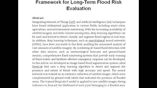 An Internet of Things and AI Powered Framework for Long Term Flood Risk Evaluation [upl. by Arraet]