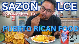 THE BEST PUERTO RICAN FOOD IN GOLDEN TRIANGLE  Sazon Dulce  Port Neches TX [upl. by Amlus]