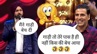 🤣 मैंने गाड़ी बेच दी 😂😂😂 Parvinder Singh Comedy in The great Indian laughter challenge shorts [upl. by Karlie]