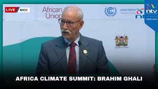 Sahrawi Arab Republic President Brahim Ghali speech at Africa Climate Summit [upl. by Tacita]