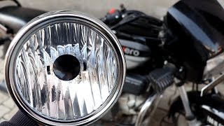 splendor headlight change to yamaha rx100 type round shape [upl. by Gnouhp]