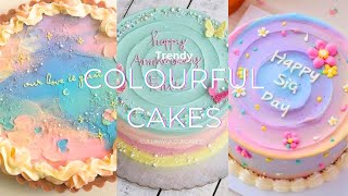 Trendy Colourful Cake Decoration Ideas  Aesthetic Cake Desgine  Pinterest Cake Decoration 2024 [upl. by Jamaal]