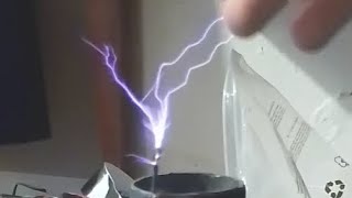 Touching big arcs from a Tesla Coil [upl. by Adiesirb]