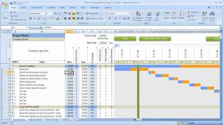 How Dates work in Excel Schedule with Gantt chart [upl. by Udenihc]