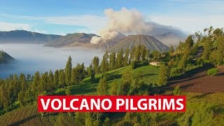 Volcano Pilgrims Yadnya Kasada Festival in Java  Aerial Indonesia  CNA Insider [upl. by Lledor]