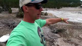 Yellowstones Norris Geyser Basin and its amazing hydrothermal features including Steamboat Geyser [upl. by Domph]