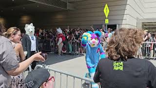 Anthrocon 2024 Fursuit Parade  Outside around the bend [upl. by Drofkcor]