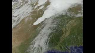 NASA Satellite Movie Shows Great Plains Tornado Outbreak from Space [upl. by Lorain]