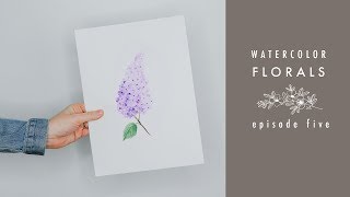 How To Paint a Lilac Watercolor Florals Episode Five [upl. by Leilamag]