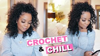 PROTECTIVE STYLE FOR NATURAL HAIR QUICK CROCHET W TRENDY TRESSES GODDESS CURL [upl. by Wardle]