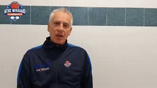 PreGame Interview  Agios Nikolaos Europlan vs Akadimia Rethymno  Coach Ioannis Demetzos [upl. by Chivers]