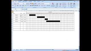 Excel Tutorial Make interactive visual schedule Gantt chart with one formula [upl. by Yle]