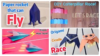 5 DIY Paper Toys Ideas FUN Origami Paper Toys ideas Fun Games [upl. by Suneya]