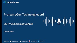 Protean eGov Technologies Ltd Q2 FY202425 Earnings Conference Call [upl. by Gesner]