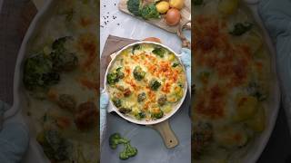 KartoffelBrokkoliAuflauf 🥔🥦 EinfachTasty Kartoffelauflauf Brokkoli Gratin Kartoffelgratin [upl. by Jet]