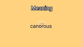 canorous meaning in English amp Telugu  Googul Dictionary dictionary meanings telugu english [upl. by Eca667]