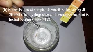 Test for Detection of Organic AcidsTartaric acid Practical Botany [upl. by Enaujed]