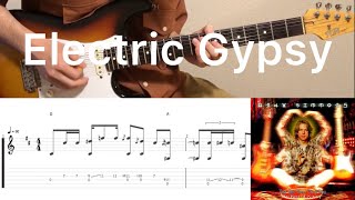 Andy Timmons  Electric Gypsy guitar cover with tabs amp chords [upl. by Guadalupe]