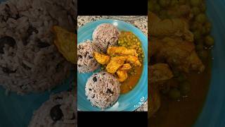 Black beans rice with curry chicken dinner [upl. by Holly]