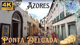 4K Azores Islands Ponta Delgada summer walking tour in São Miguel island [upl. by Eikcin]