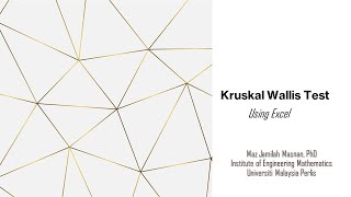 Kruskal Wallis Test Using Excel [upl. by Hyps]