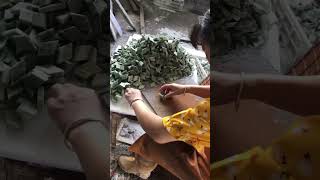 Honed Ming Green Marble Mosaic Tile Process [upl. by Oenire]