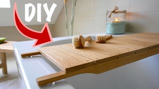 DIY Badewannen Brett selber bauen aus Eiche  MrHandwerk [upl. by Llorre]