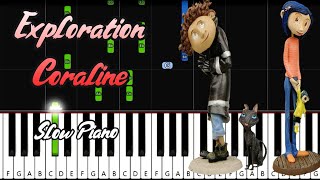 exploration from coraline  Piano tutorial [upl. by Htebazle]