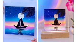 Glass painting  tutorial  Easy acrylic painting for beginners [upl. by Kaiser]