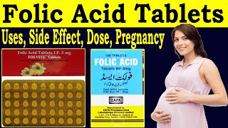 Folic Acid Tablets lp 5 mg  Folvite Folic Acid Tablets Uses in Hindi  During Pregnancy Benefits [upl. by Bills423]