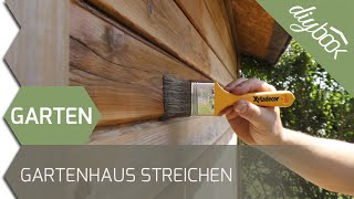 Gartenhaus neu streichen Grundieren und lasieren [upl. by Falda]