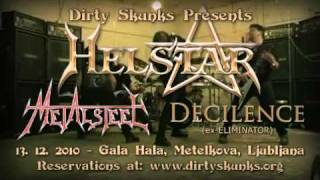 Helstar Metalsteel Decilence  13 12 2010  Gala Hala Metelkova Ljubljana Promo [upl. by Yerot]