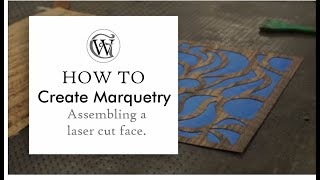 Assembling a laser cut marquetry face Woodworking with technology [upl. by Corenda156]