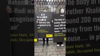 Amnesty International held silent vigil in London in solidarity with Palestinians in Rafah [upl. by Ayahsey]